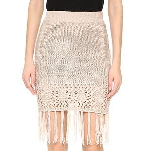 Moon River Tan Knit Skirt